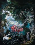 33 de Mayo (d‘après Fragonard, Goya, Maurizio Cattelan) - pastel sur papier - 27x34,5cm - 2014