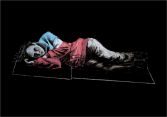 Rue du Louvre - craie sur papier noir - 100 x 70 cm - 2011